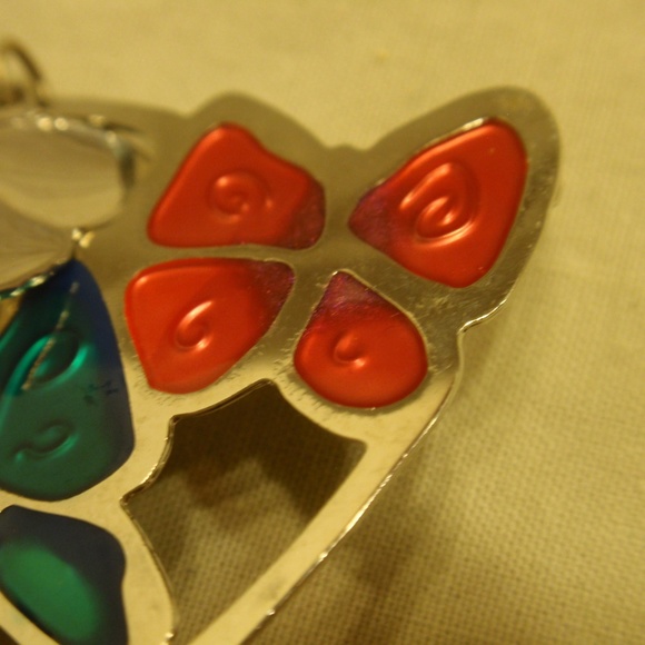 Butterfly Brooch - Blue, Pink and Silver - Picture 3 of 8